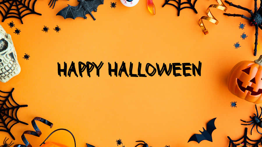 Orange Halloween Greetings Wallpaper