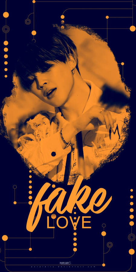 Orange Jimin Bts Fake Love Wallpaper