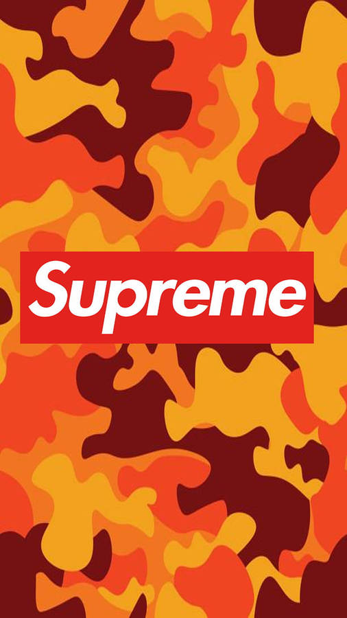 Orange Supreme Camouflage Wallpaper