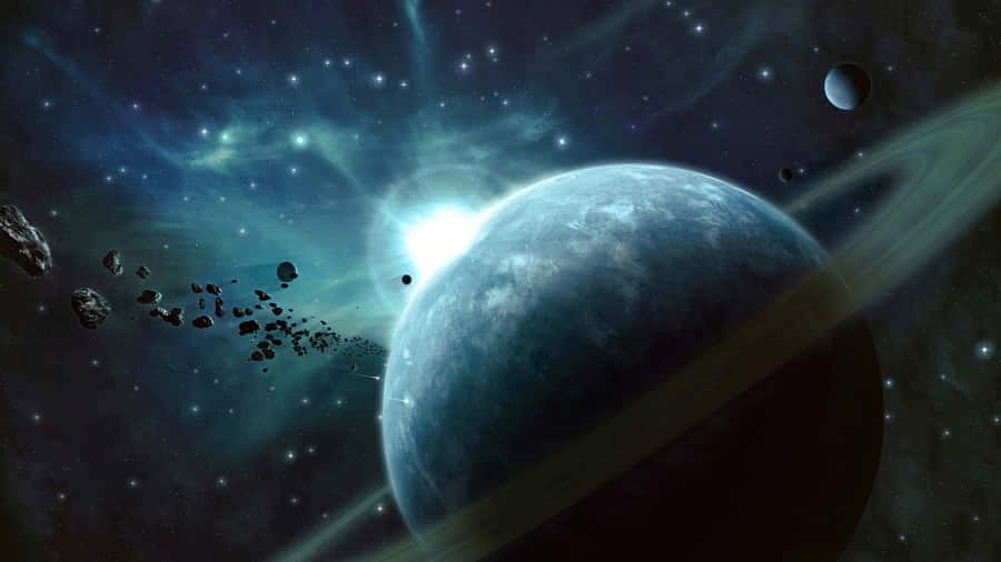 Orbiting Within A Galaxy Of Possibility Wallpaper