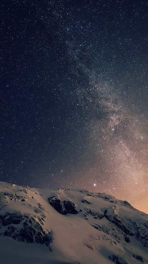 Original Iphone 5s Starry Sky Mountain Wallpaper