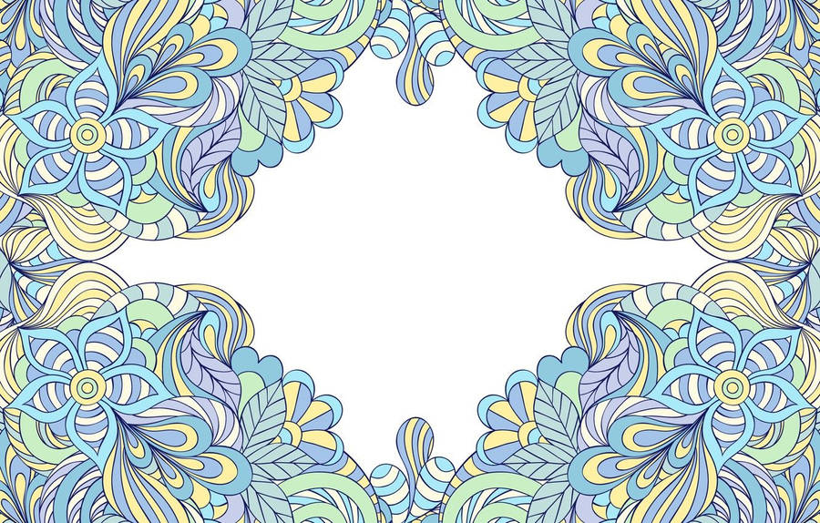 Ornament Paisley Paint In White Wallpaper