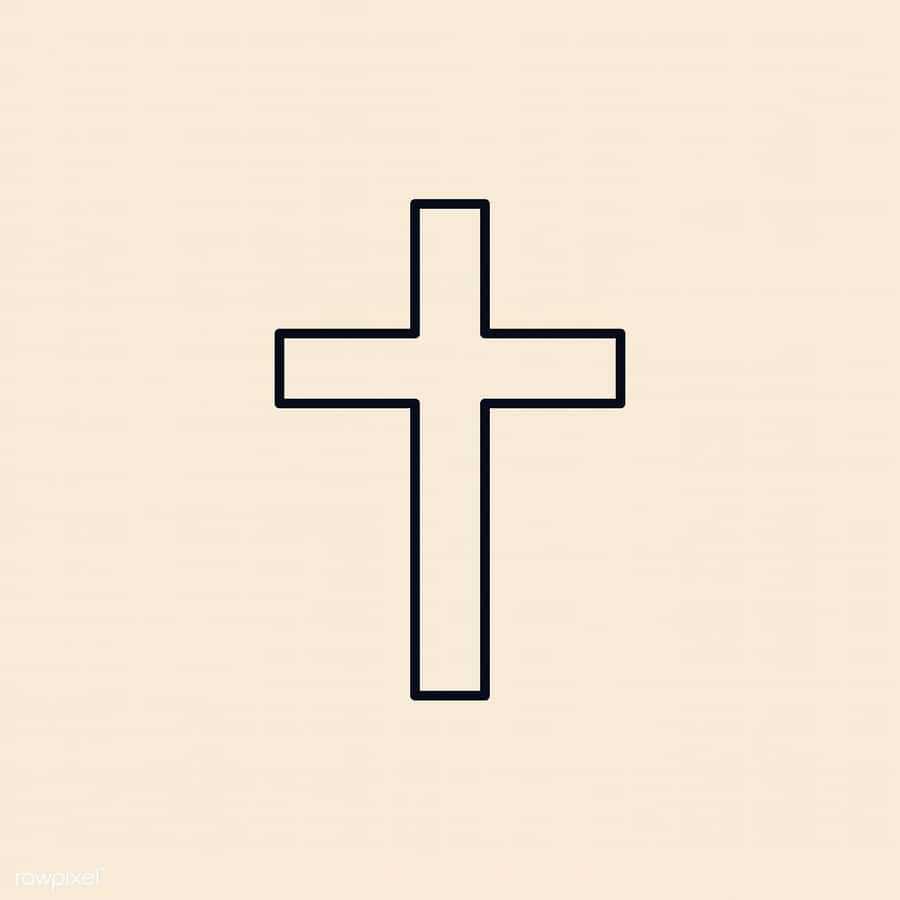 Ornate Cross With Aesthetic Design Wallpaper