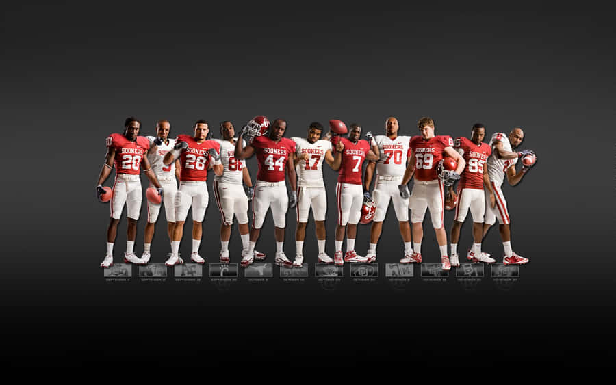 Ou Sooners Football Team In Gray Wallpaper