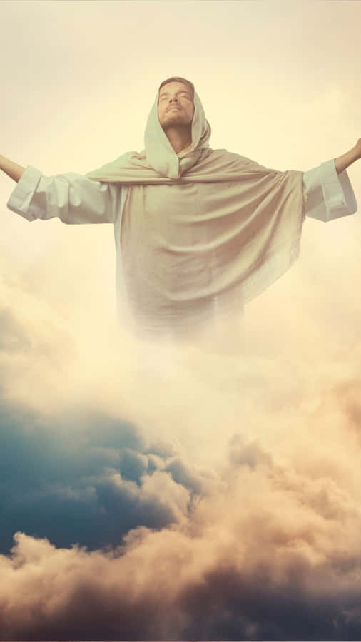 Our Savior, Jesus Christ, Radiates From This Iphone Wallpaper Wallpaper