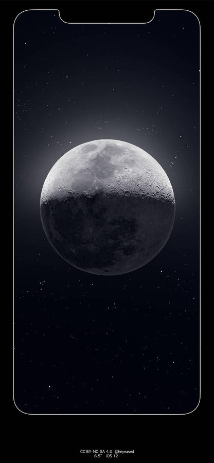 Outline Iphone Screen Moon Display Wallpaper