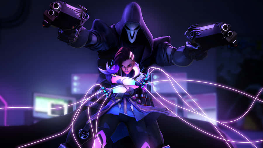 Outwit Your Enemies As Sombra In Overwatch. Wallpaper