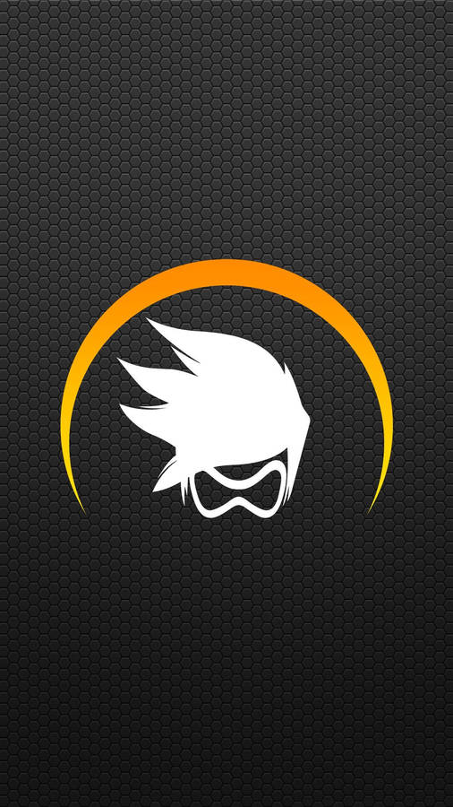 Overwatch Phone Hexagon Tracer Logo Wallpaper