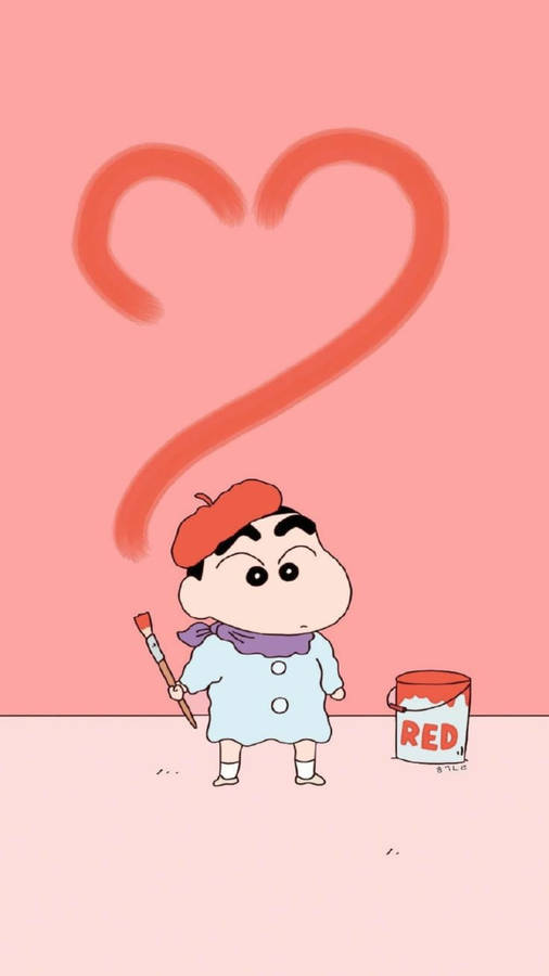 Painter Shinchan Aesthetic Wallpaper
