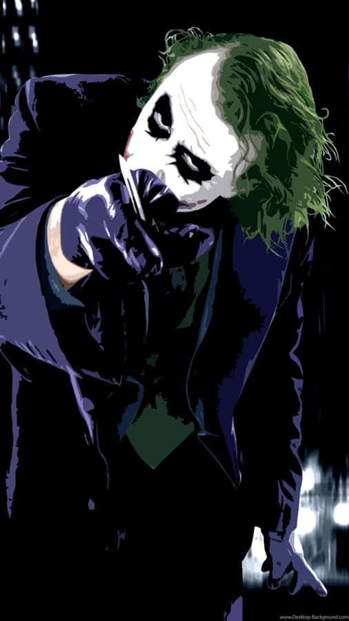Painterly Cool Joker Phone Wallpaper