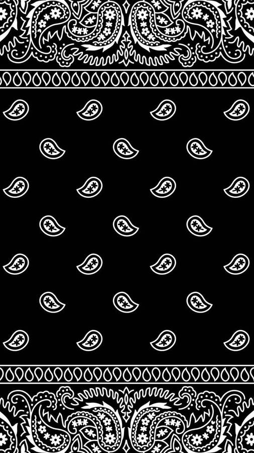 Paisley White And Black Pattern Wallpaper