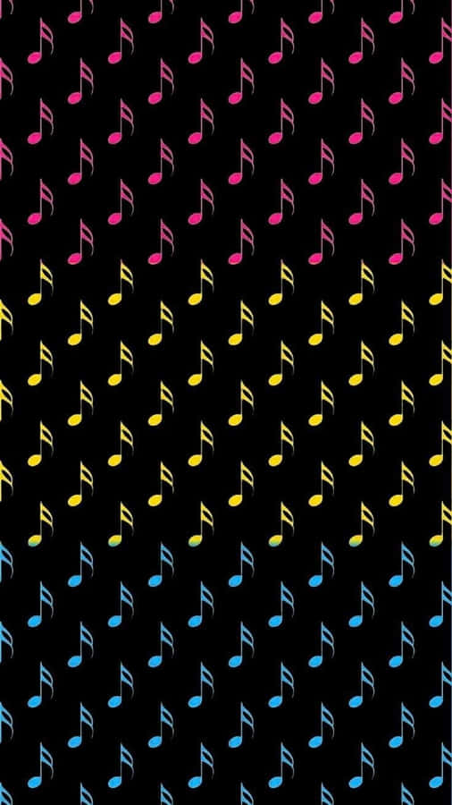 Pan Flag Eighth Note Music Pattern Wallpaper