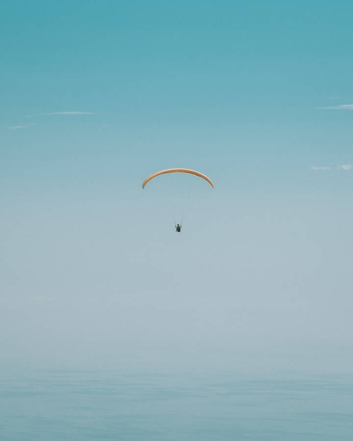 Paragliding Light Blue Sky Wallpaper