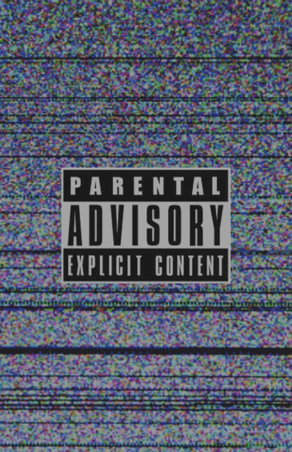 Parental Advisory Tv Glitch Wallpaper