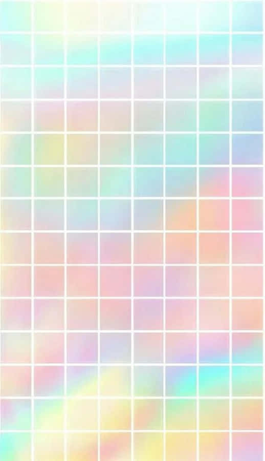 Pastel Aesthetic Grid Colorful Wallpaper
