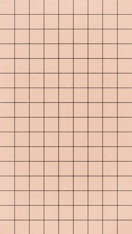 Pastel Aesthetic Grid Peach Color Wallpaper