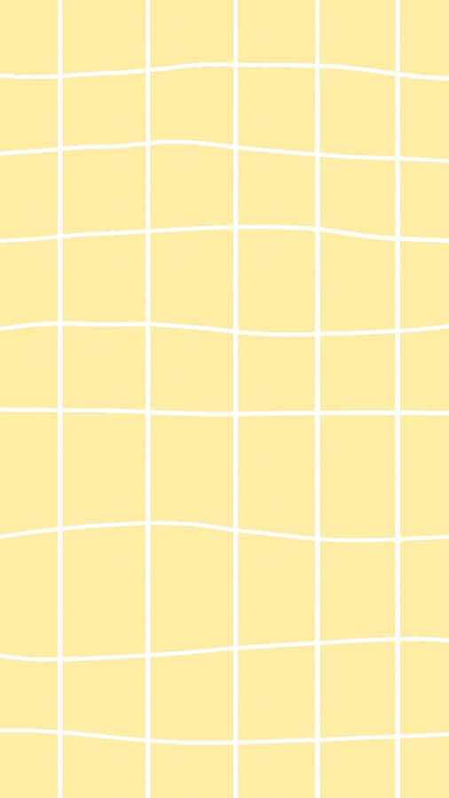 Pastel Aesthetic Grid Yellow Wallpaper