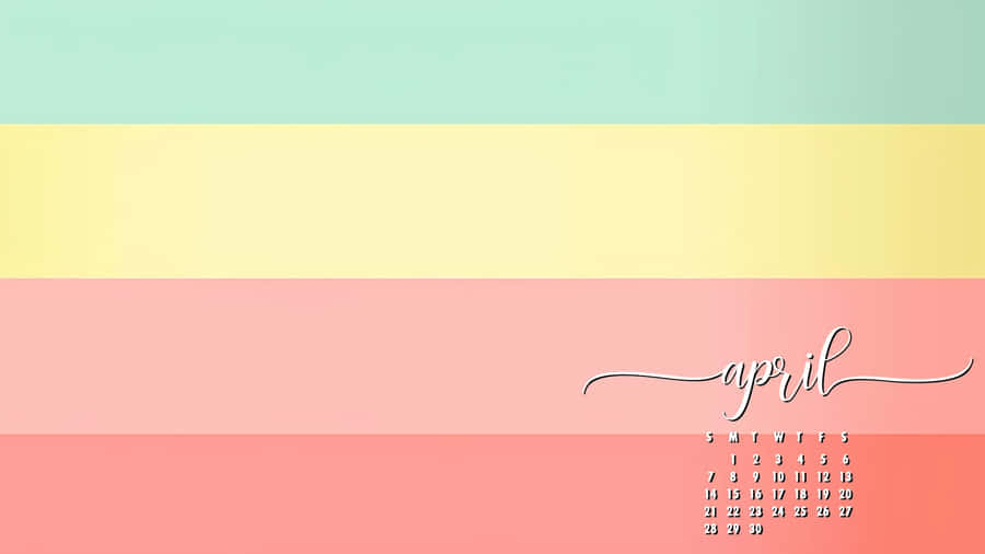 Pastel April Calendar Wallpaper Wallpaper