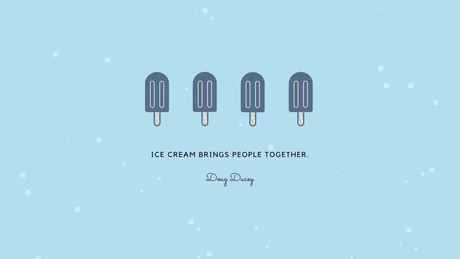 Pastel Blue Aesthetic Popsicles Desktop Wallpaper