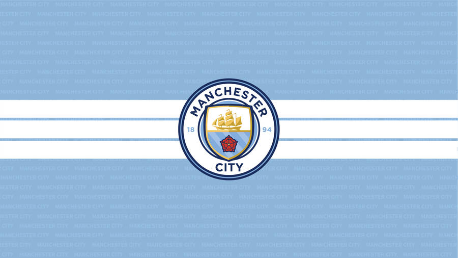 Pastel Blue Manchester City Logo Wallpaper