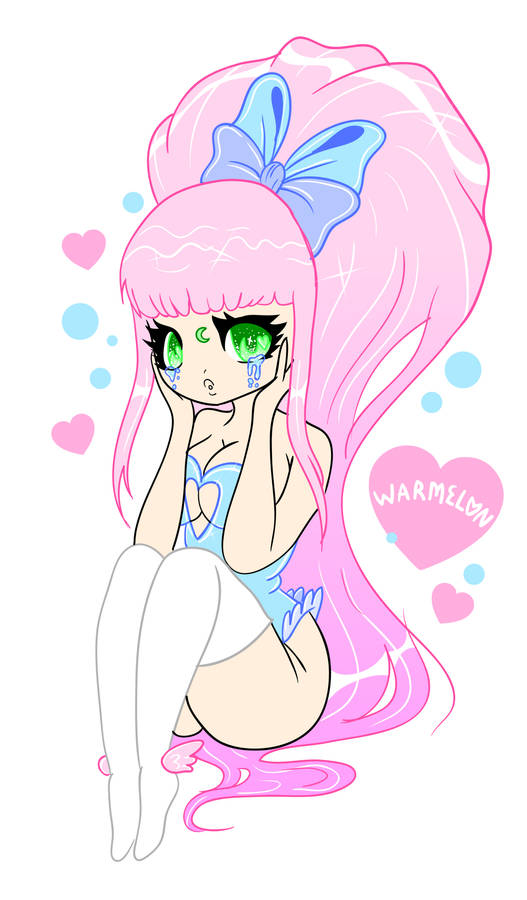 Pastel Goth Girl With Long Hair Wallpaper