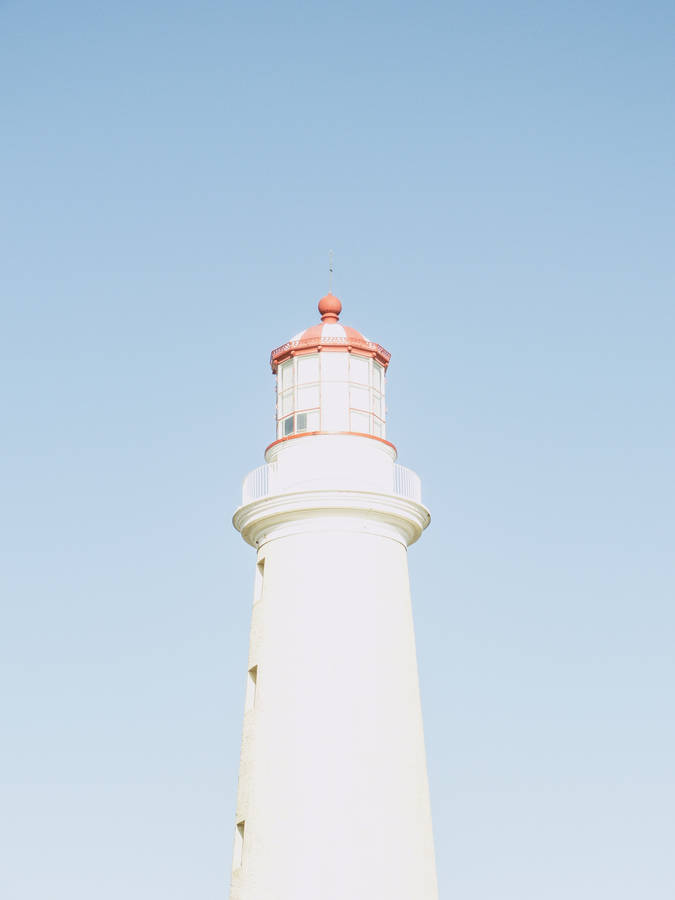 Pastel Iphone Blue Lighthouse Wallpaper