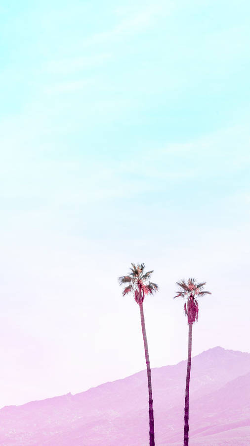 Pastel Iphone Purple Mountain Wallpaper
