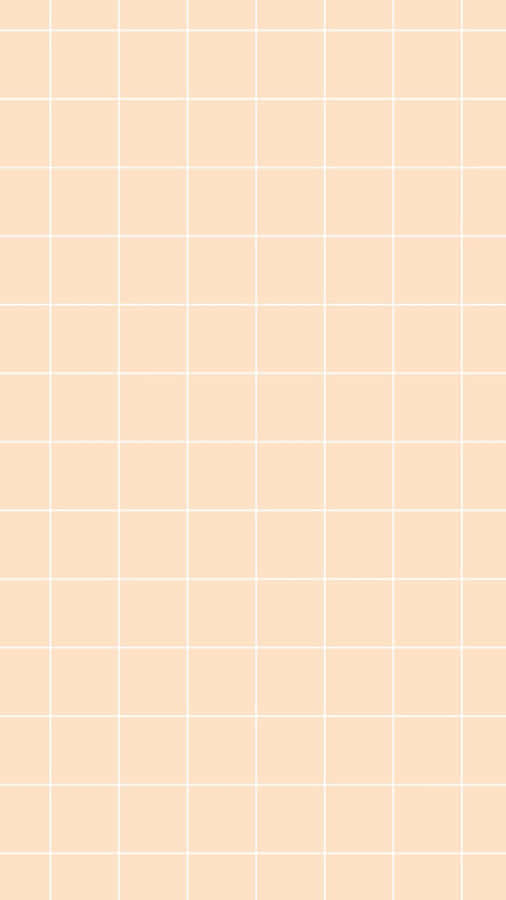 Pastel Peach Aesthetic White Tile Wallpaper