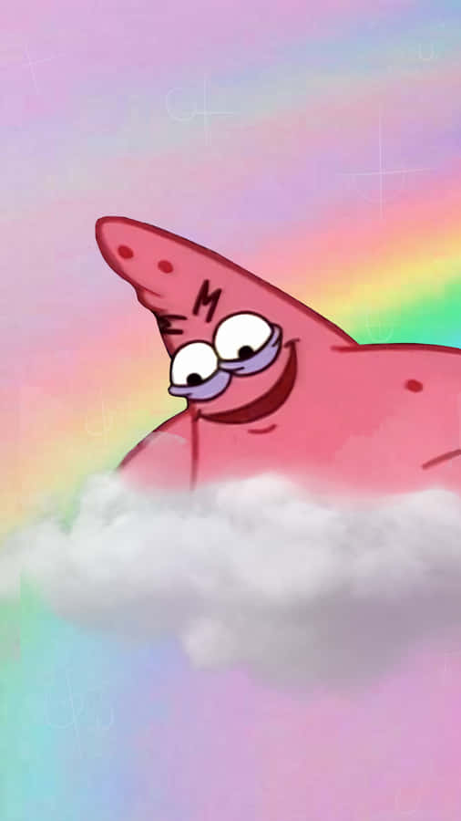 Patrick Aesthetic Rainbow Clouds Wallpaper