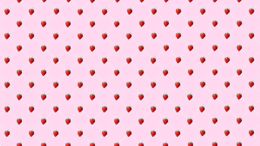Pattern Of 3d Strawberry Desktop Wallpaper