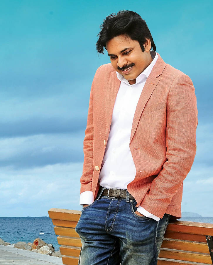 Pawan Kalyan In Pink Suit Wallpaper