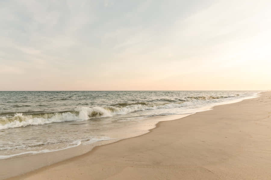 Peaceful Beach New England Summer Wallpaper