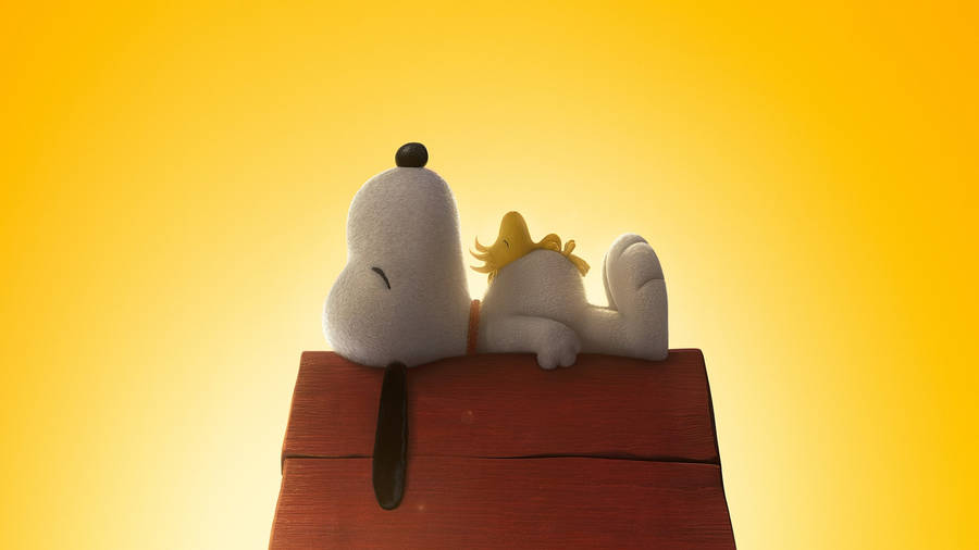 Peanuts Sleepy Snoopy And Woodstock Wallpaper