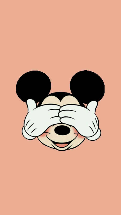 Peek-a-boo Mickey Mouse Iphone Wallpaper