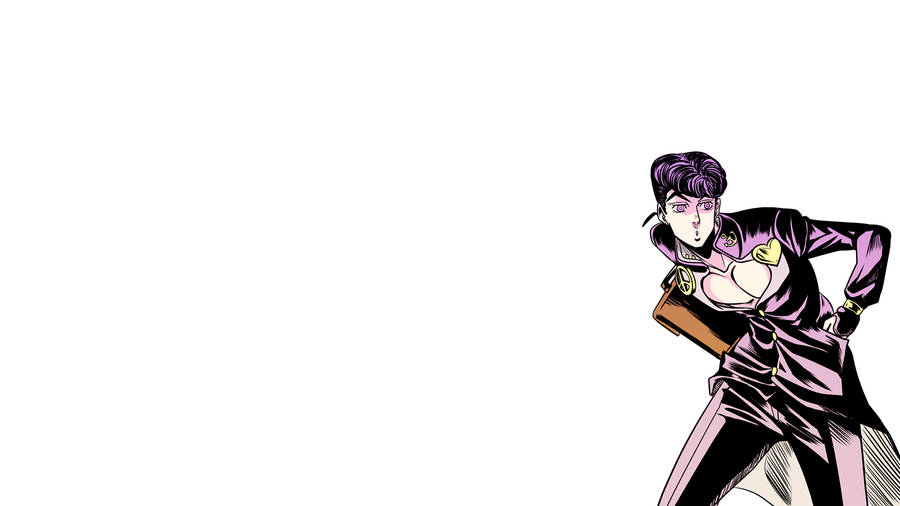 Peeping Josuke White Background Anime Wallpaper