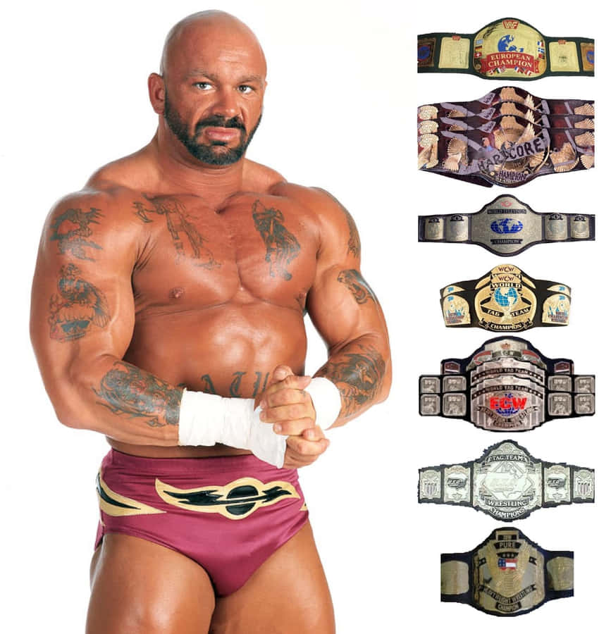 Perry Saturn Wrestling Champion Collage Wallpaper