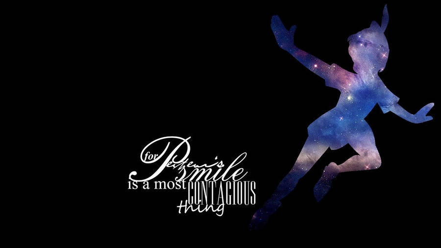Peter Pan Galaxy Silhouette Wallpaper
