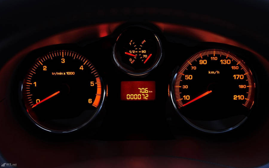 Peugeot Orange Dashboard Wallpaper