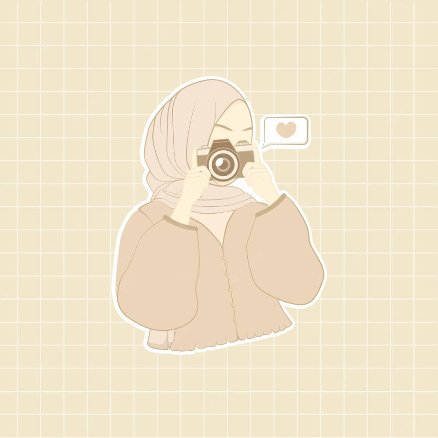 Pfp Aesthetic Muslim Girl With Camera Wallpaper