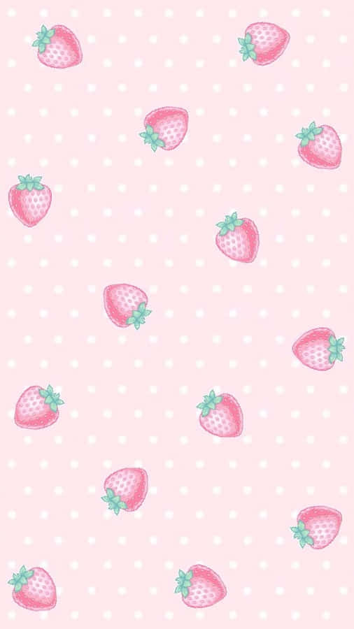Photo Paint Pastel Strawberry Wallpaper