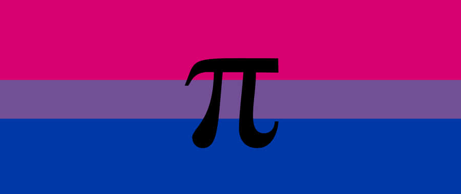 Pi Symbol On A Pink And Blue Flag Wallpaper