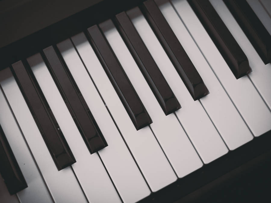 Piano Keyboard Aerial View Wallpaper