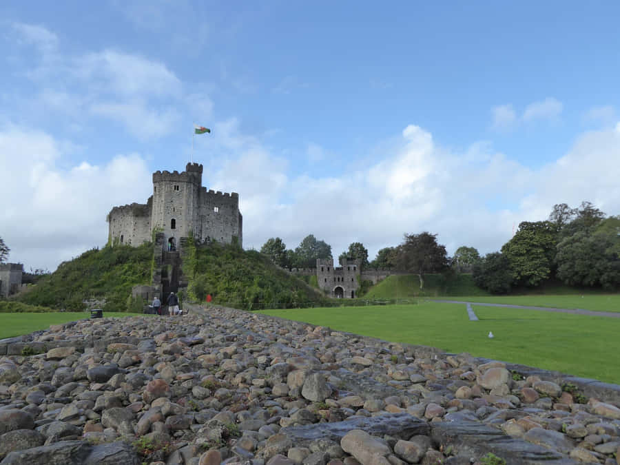 Pile Of Rocks In Cardiff Castle Wallpaper