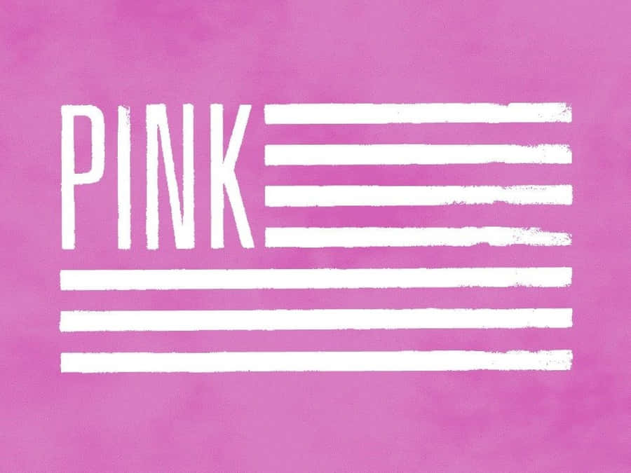 Pink American Flag On A Pink Background Wallpaper