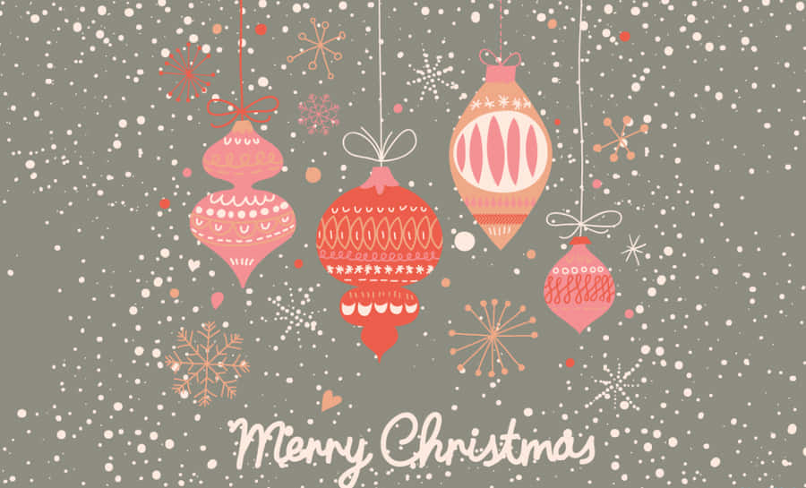 Pink And Red Christmas Aesthetic Computer Wallpaper