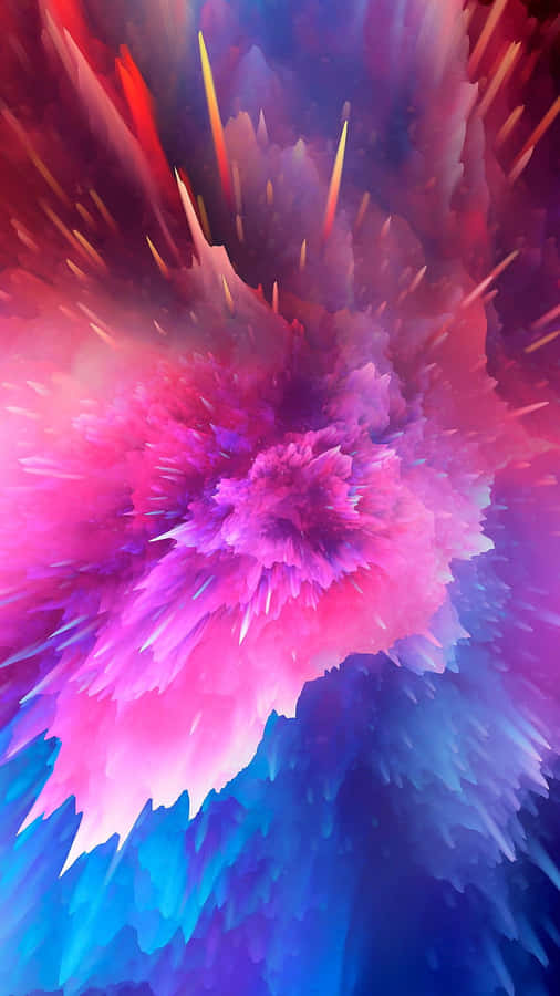 Pink Blue Smoke Paint Splash Wallpaper