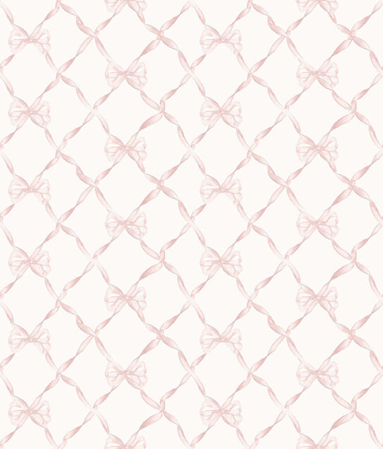 Pink Bows On A White Background Wallpaper