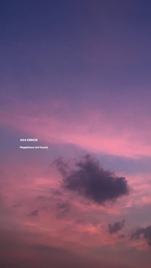 Pink Clouds Sad Aesthetic Quote Wallpaper