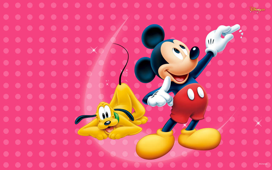 Pink Disney Pluto Wallpaper