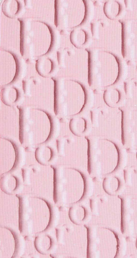 Pink Embossed Dior Phone Wallpaper